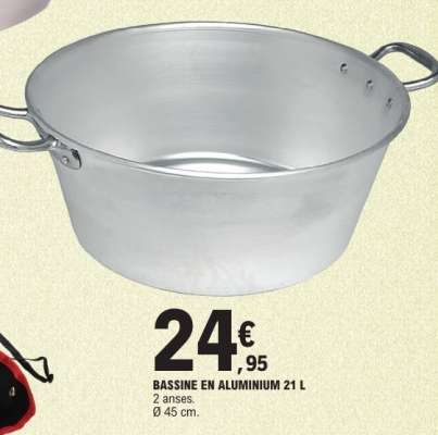 BASSINE EN ALUMINIUM 21 L