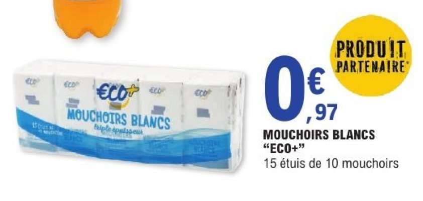 MOUCHOIRS BLANCS “ECO+”
