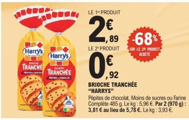 BRIOCHE TRANCHÉE "HARRY'S"