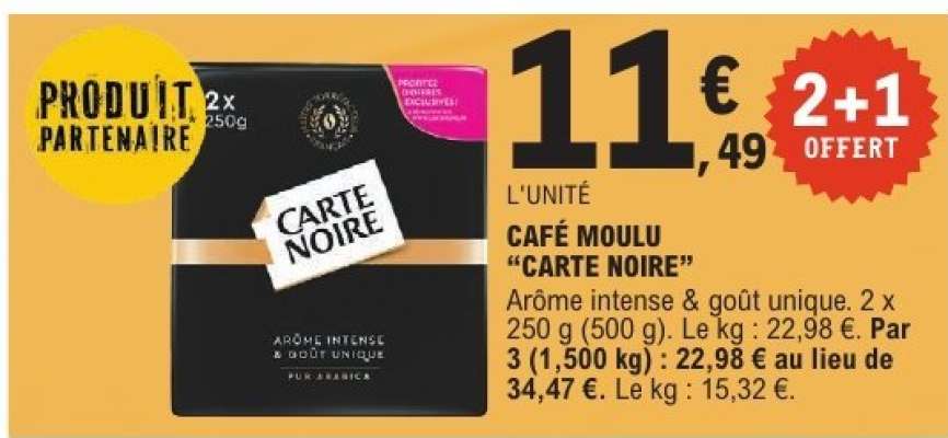 Café Moulu Carte Noire