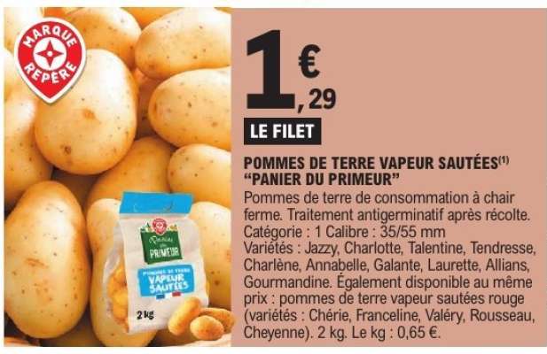 POMMES DE TERRE VAPEUR SAUTÉES "PANIER DU PRIMEUR"