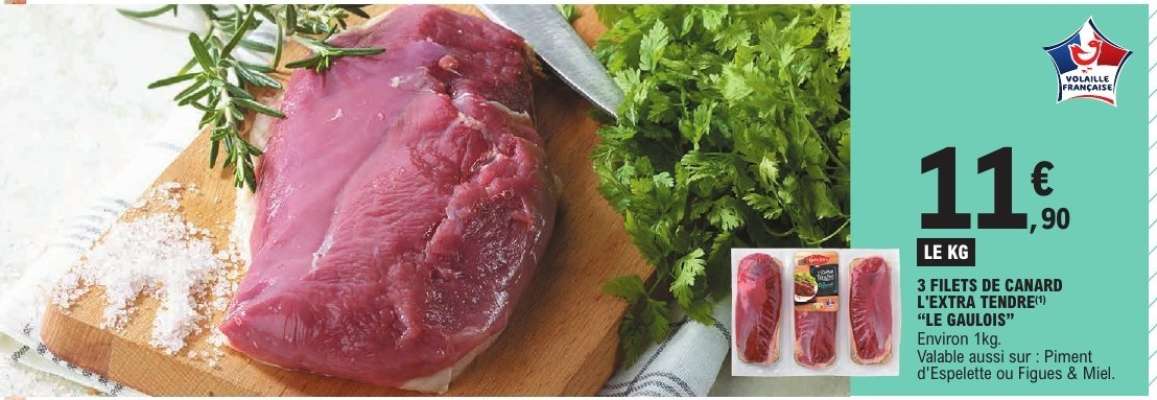 3 Filets de Canard L'Extra Tendre "Le Gaulois"