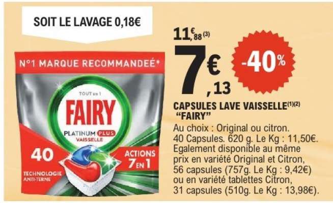 Capsules Lave-vaisselle FAIRY