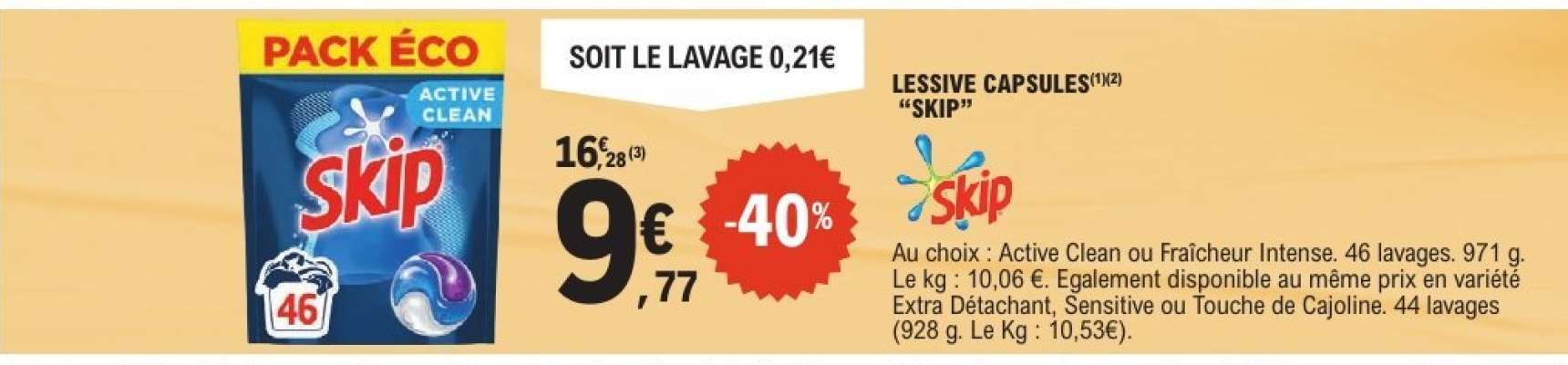 LESSIVE CAPSULES "SKIP"