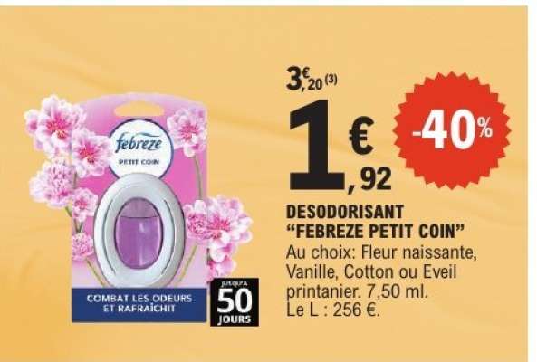 DESODORISANT "FEBREZE PETIT COIN"