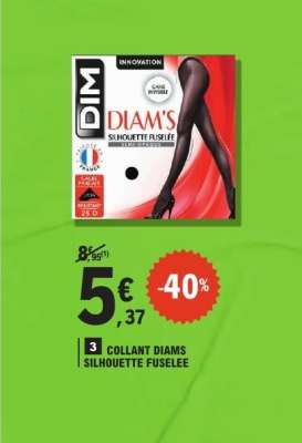 COLLANT DIAMS SILHOUETTE FUSELEE