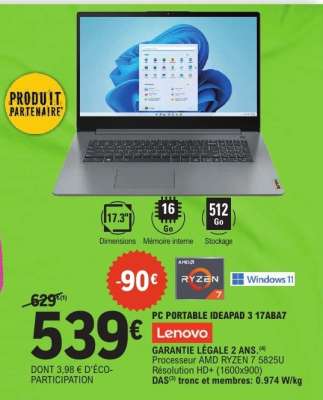 PC PORTABLE IDEAPAD 3 17ABA7