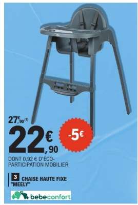 Chaise Haute Fixe 'Meely'