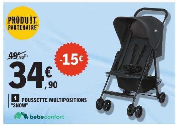 Poussette Multipositions 'Snow'