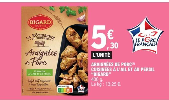 ARAIGNÉES DE PORC
