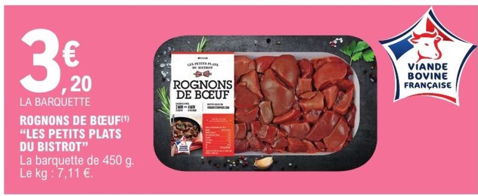ROGNONS DE BŒUF “LES PETITS PLATS DU BISTROT”