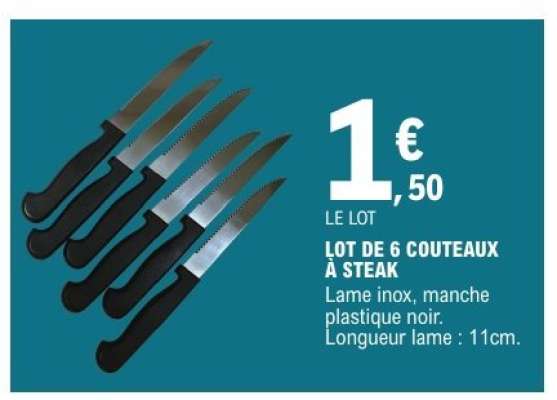 Lot de 6 Couteaux à steak