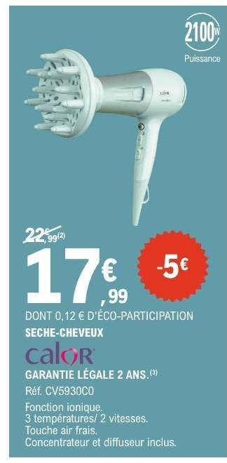 SÈCHE-CHEVEUX CALOR