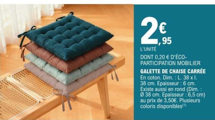 Galette de Chaise Carrée