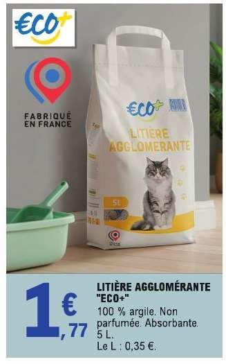LITIÈRE AGGLOMÉRANTE "ECO+"