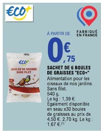 Sachet de 6 boules de graisses 'ECO+'