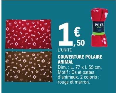 COUVERTURE POLAIRE ANIMAL