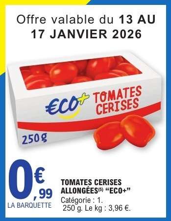 TOMATES CERISES ALLONGÉES "ECO+"