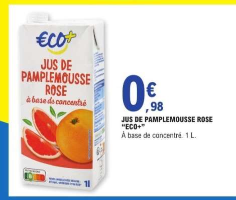 JUS DE PAMPLEMOUSSE ROSE "ECO+"