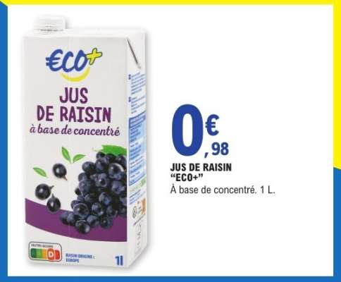 JUS DE RAISIN “ECO+”