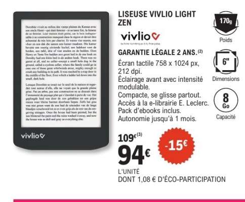 LISEUSE VIVLIO LIGHT ZEN