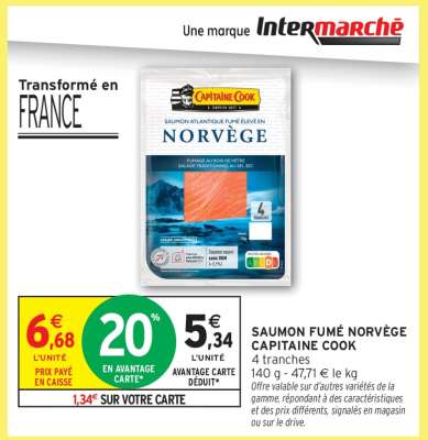 SAUMON FUMÉ NORVÈGE CAPITAINE COOK