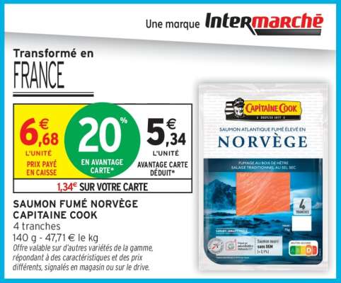 SAUMON FUMÉ NORVÈGE CAPITAINE COOK