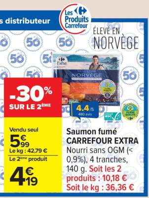 Saumon Fumé Carrefour Extra
