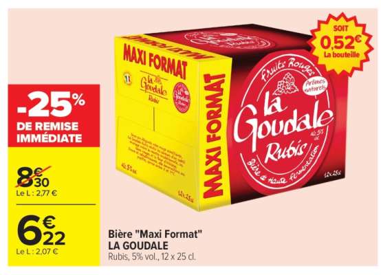 Bière «Maxi format» La Goudale