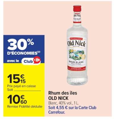 Rhum des îles OLD NICK