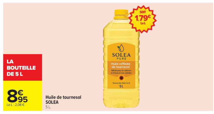 Huile de tournesol SOLEA