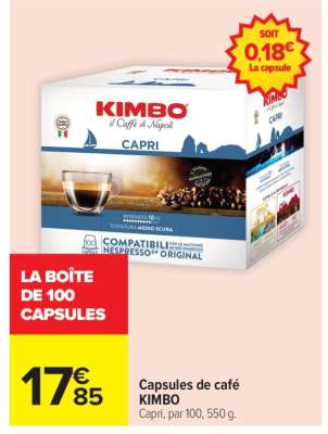 Capsules de café KIMBO