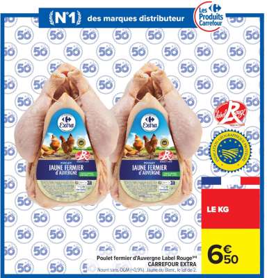 Poulet fermier d'Auvergne Label Rouge™