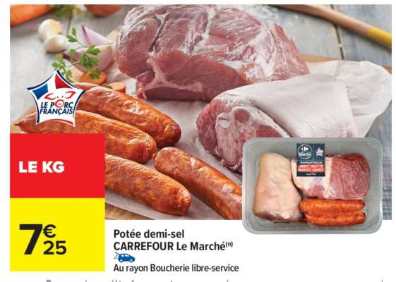 Potée demi-sel CARREFOUR Le Marché