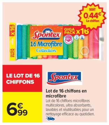 Spontex 16 Microfibre Collection