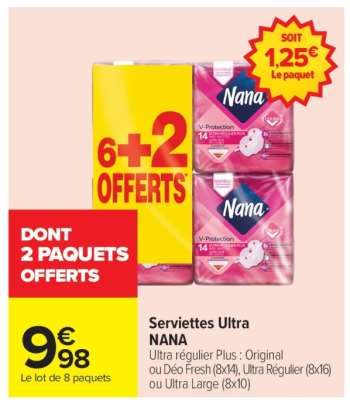 Serviettes Ultra NANA