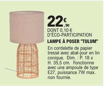 LAMPE À POSER "TULUM"