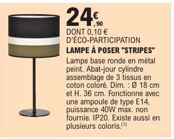 LAMPE À POSER "STRIPES"