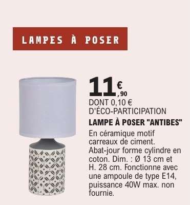 LAMPE À POSER "ANTIBES"