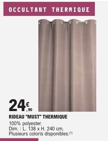 RIDEAU "MUST" THERMIQUE