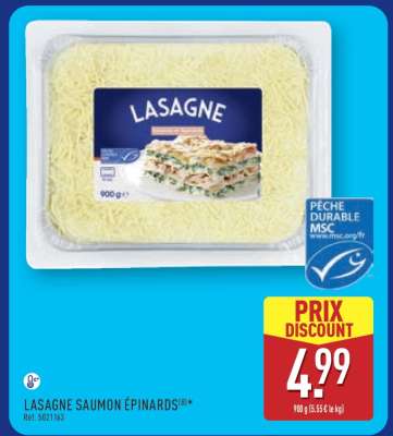 Lasagne saumon épinards