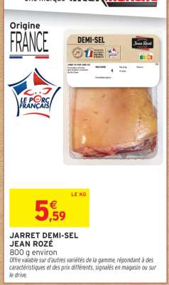 JARRET DEMI-SEL JEAN ROZÉ