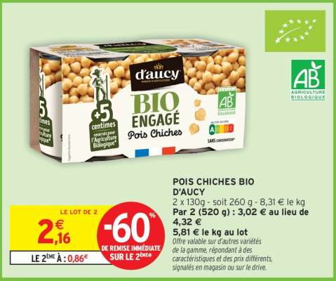 POIS CHICHES BIO D'AUCY