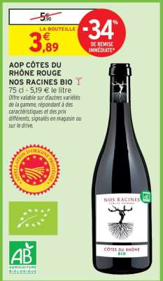 AOP CÔTES DU RHÔNE ROUGE NOS RACINES BIO