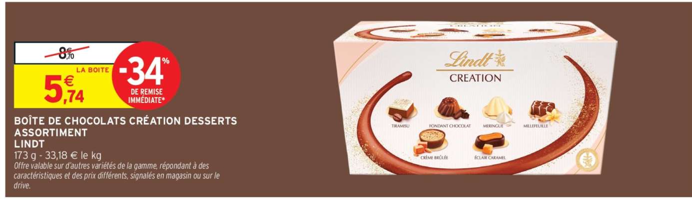 BOÎTE DE CHOCOLATS CRÉATION DESSERTS ASSORTIMENT