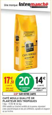 CAFÉ MOULU QUALITÉ OR PLANTEUR DES TROPIQUES