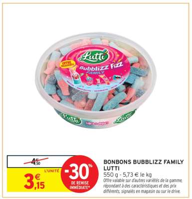 BONBONS BUBBLIZZ FAMILY LUTTI