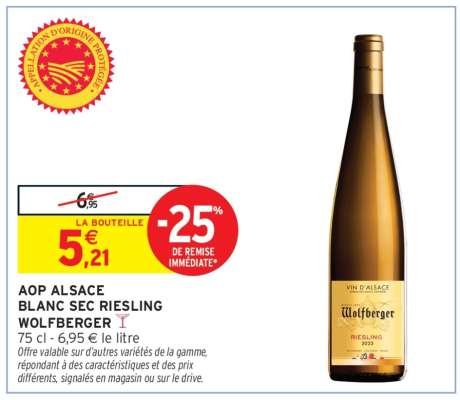 AOP ALSACE BLANC SEC RIESLING WOLFBERGER