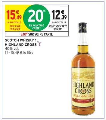 SCOTCH WHISKY 1L HIGHLAND CROSS