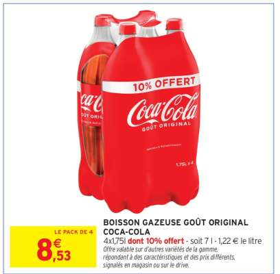 BOISSON GAZEUSE GOÛT ORIGINAL COCA-COLA